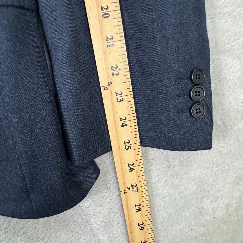 TED BAKER LONDON Endurance Mens 38R Navy Herringbone Wool Blazer Suit Jacket EUC